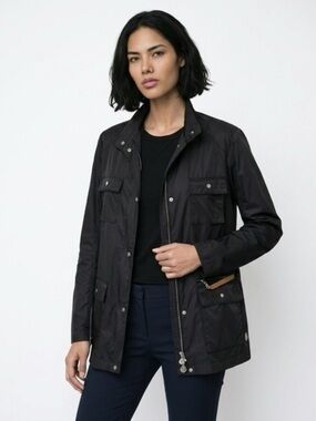 Moncler Black Utility Jacket with Front Flap Pockets (US 12)